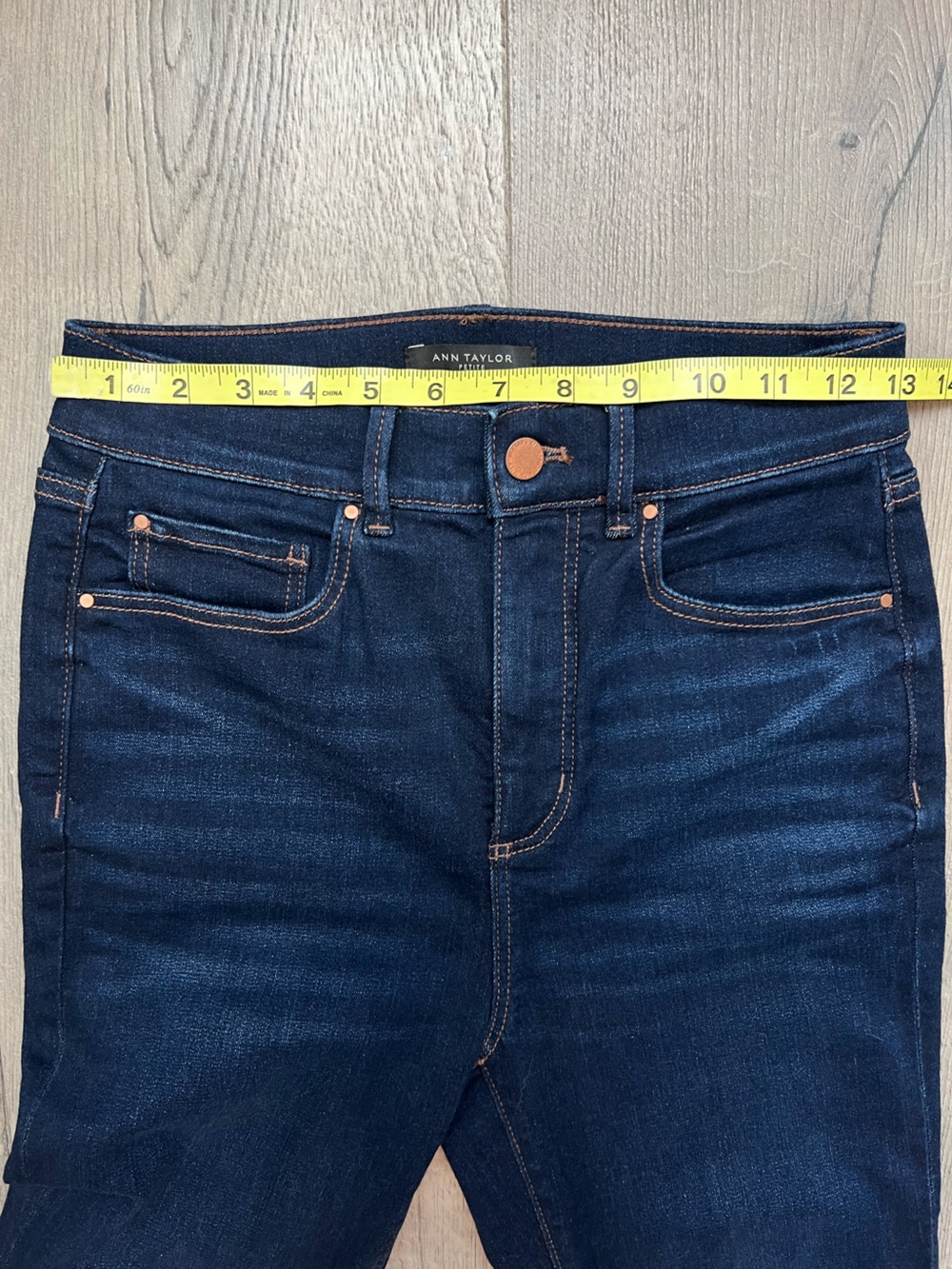 Ann Taylor Dark Indigo High-Rise Skinny Jeans - Picture 5 of 9